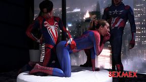 sexmex - spider girl banged by superheroes . lula