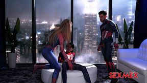 sexmex - spider girl banged by superheroes . lula