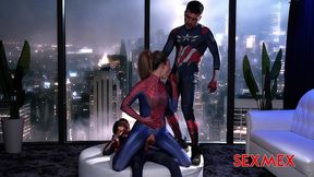sexmex - spider girl banged by superheroes . lula