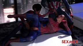 sexmex - spider girl banged by superheroes . lula