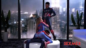 sexmex - spider girl banged by superheroes . lula