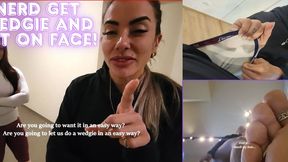 College Nerd got Wedgie and Foot Smother on face - Lytta Blond and Mia - FOOT WORSHIP - FOOT SMELLING - FEMDOM - FOOT DOMINATION - WEDGIE - FEMALE DOMINATION - SOLES - SMOTHER