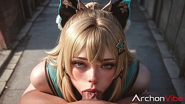 Kirara lost my package, so as a compensation I fucked her right on the street[AI]