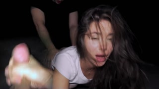 Jerking off to IT BARELY FITS - 18 Yo Teen Babe Ruined