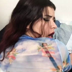 Beautiful Latina sucking and riding my big hard cock - Porn in Spanish