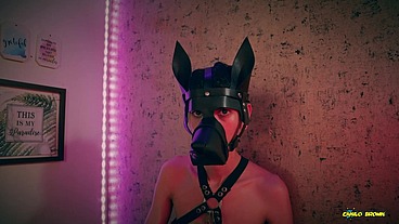BDSM Halloween Big Cock Skinny Twink Magic C Jerking And Cumming On His Feet