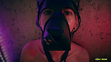 BDSM Halloween Big Cock Skinny Twink Magic C Jerking And Cumming On His Feet