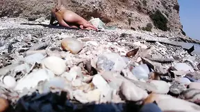 Nude beach hot girl masturbating and take cumshot from stranger