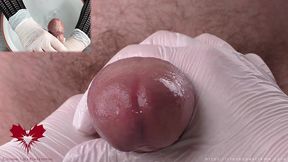 medical water features - nurse pov - white latex gloves glans handjob