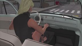 1967 VW Beetle Cranking Template - Anna in Panties and Barefoot 1080p