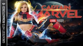 Captain Marvel's pussy gets filled by a large, thick cock
