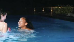 ”3some Sex on The VIXEN Beach with Bratty Girls”