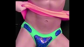 Sneek Peak : Underwear Panties Parade Full Of Color Pattern and Fun on Stool Stretching AI