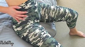 Nasty girl in leggings is amateur drilled by boyfriend's cock