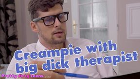 Busty blonde teen Rebecca Volpetti craves creampie from large cock therapist