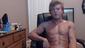 Smooth College Muscle Guy Plays with His Manhood