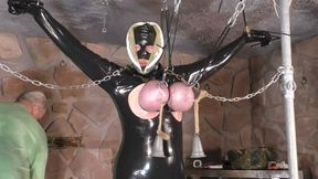 Titslave Eva is back - Big Tits in Heavy Rubber - Full Clip mp4 HD