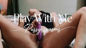 Dildo and anal plug masturbation in bed until real intense orgasm