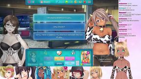 Lewd VTuber Neko’s Threesome Lingerie Fun in Huniepop 2 Livestream