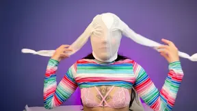 Wet panty gets filled by a long dildo