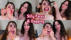 Silly Faces and Gagging Ziva Fey Mouth Fetish Trans Domme Sophie Ladder