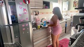 Chubby Girl Accidental Farting While Baking Cute Cupcakes