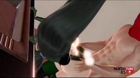 Boku No Hero Academia Hentai - Froppy is fucked in the kitchen - Asian Japanese Manga Anime Hentai 3D Porn
