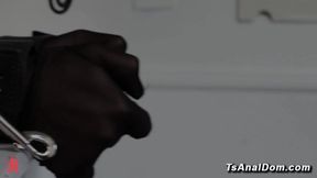 Shemale Pixi Lust Bound And Gagged in Latex For Intense Anal Fucking And Flogging