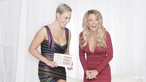 ”Glamorous blonde Isabella Deltore at a hot interview”