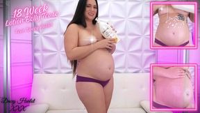 18 Weeks Pregnant: Lotion Belly Tease MOV