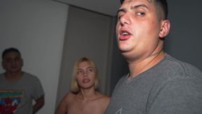 Petite colombian destroyed by two big dicks! DP