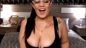 Big Tits MILF Latina with Glasses and Dirty MIND