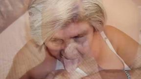 ”HELLOGRANNY Amateur gilf has big bushy snatch & old tits”