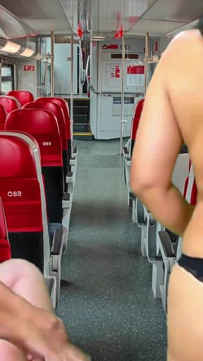 Stunning moment from "COMPLETE 4K MOVIE HOT SEX ON A TRAIN WITH ADAMANDEVE AND LUPO"