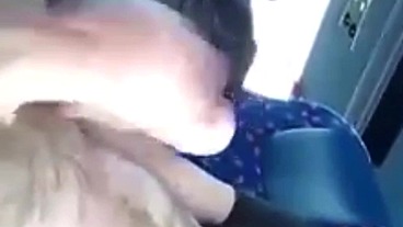 Batendo punheta no banco de trás do ônibus com risco de flagra