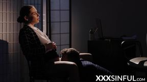 Bored Sakura Hell seduces her colleague for an office banging