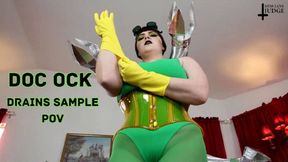 Doc Ock Drains Sample POV - SD - featuring Jane Judge in this cosplay scene with Doctor Otto Octavius and her evil metal arms taking a DNA sperm sample from you to transform you into the perfect assistant via POV handjob with yellow gloves on Science Fric