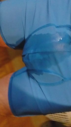 Wetting my boxer briefs feeling the warm piss flow down me soaking the fabric