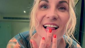 Personal Sexy ASMR Video For You - Blonde Heavily Tattooed in Lingerie, Sexy Fingering