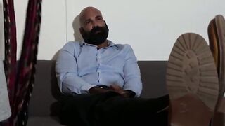 MaleFeetXXX.com - Bearded Lando bound in a passionate feet worship session with a lus