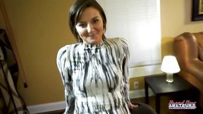 Pretty Brunette Kylie Enjoys Blowing And Riding A Boner!