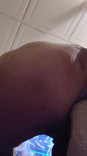 My Ass Gets Creamy Riding a Dildo at Work
