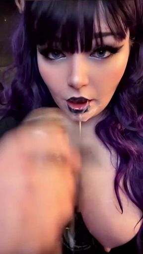 BBW Goth Sexdoll Empties BBC