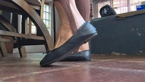 Milah incredibly sexy heel popping session on ballet flats