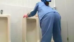 Stranger Seduces Toilet Cleaner in Steamy Public Fuck Session