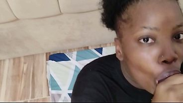 Ebony MILF gets a facial from BBC in POV scene