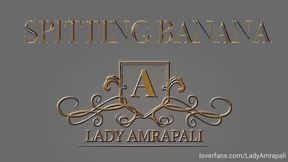 SPITTING BANANA  Total lenghts 11:36 minutes  Spit on Slave Foodspit Foodfetish Food Spitting Bdsm Eat PigSlave Lady Amrapali  Herrin Mistress Domina