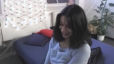 Amateur European babe plays with her clit in thia solo video