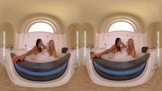 Watch lesbians Tracy Lindsay and Satin Bloom Fuck in Virtual Reality