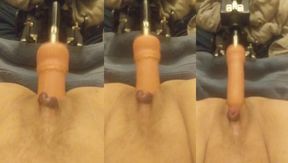 Post op trans girl destroyed by fucking machine orgasm